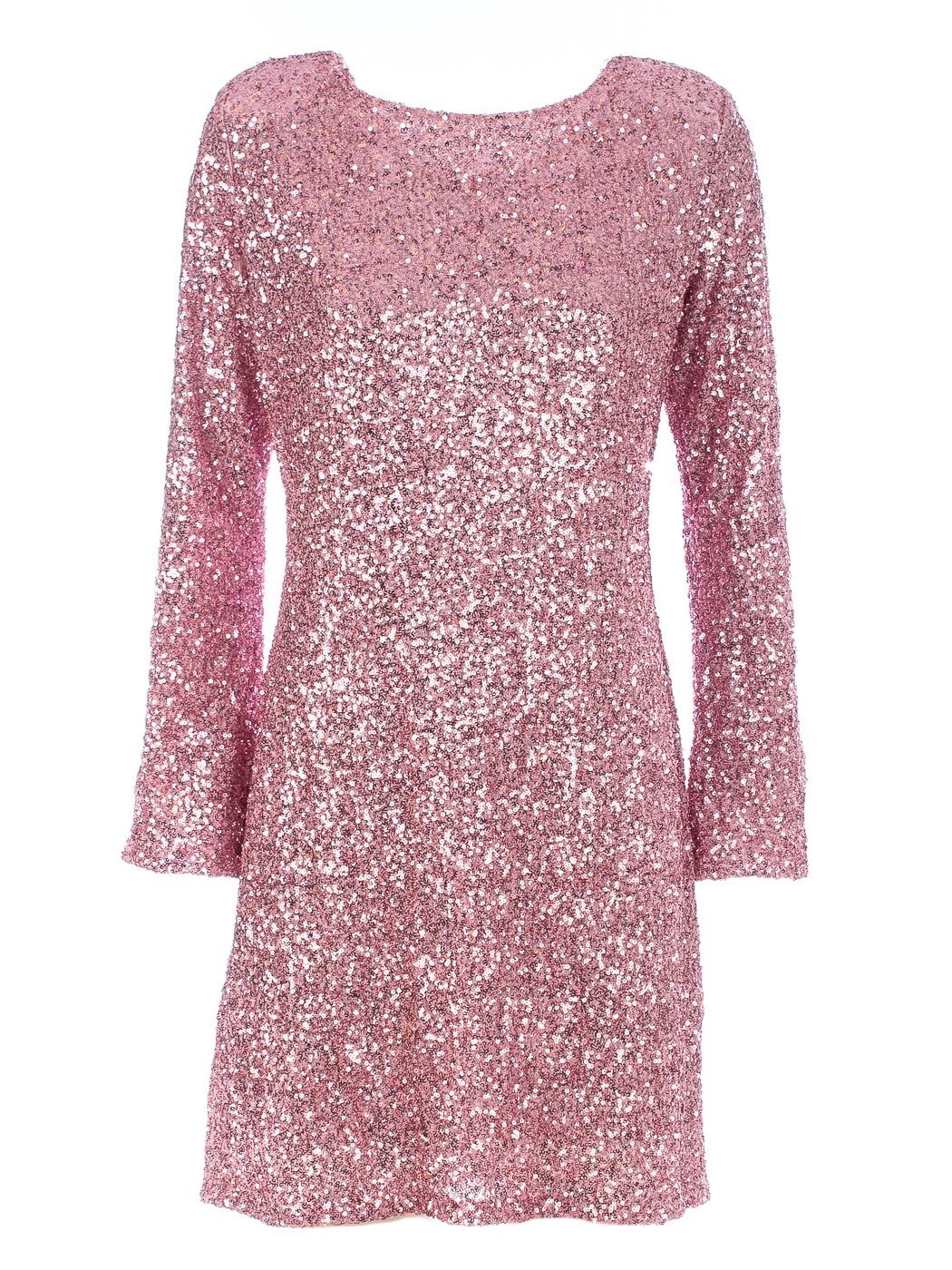 ABITO CORTO PAILLETTES CON FIOCCO, 2 TG  - PINK